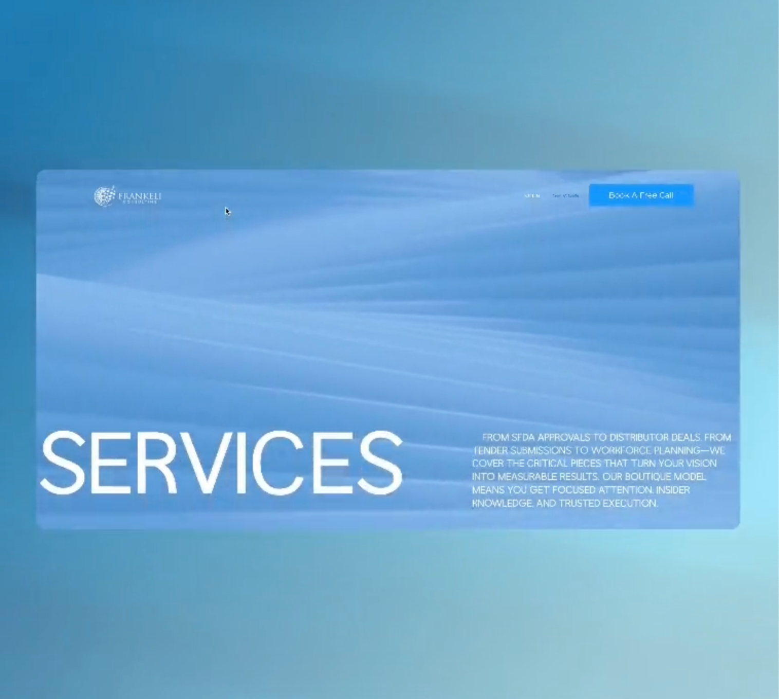 Frankeli Health, Consulting GSAP Web Development + UX Design creative creative direction developer gsap motion graphics ui ux web web design web development webflow wordpress