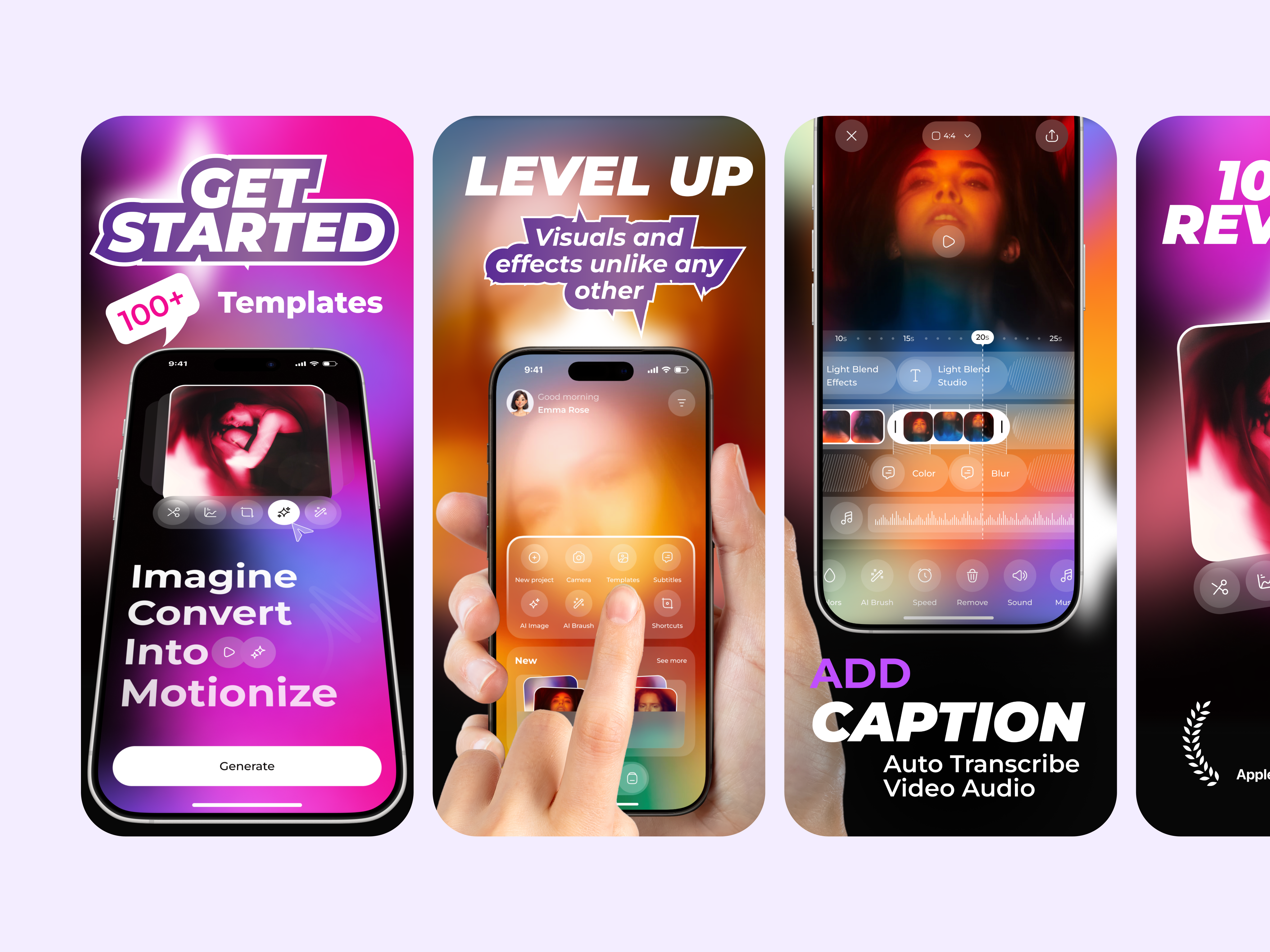 App Store Screenshots | AI Video Editor for TikTok & Shorts ai video editor app design app screenshot design app store screenshot design app ui appstore interface design mobile app design mobile screenshots mobile ui playstore product design screenshots ui design ux design video editing app