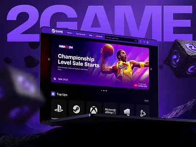 2Game Digital — UI/UX Case Study animation case study e commerce gaming interaction design mobile design motion graphics ui design ux design web design