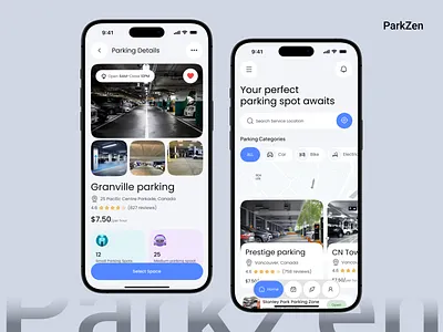 Parking Space Finder Mobile App app automotive ui car parking car parking finder car parking locator design map interface map ui mobile mobile app ui mobile concept modern app ui parking app parking space parking system popular smart parking transport app ui web