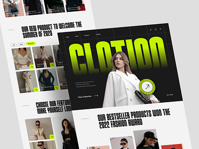 CLOTION - Fashion Landing Page apparel clothes clothing design ecommerce fashion fashion store homepage landing page lookbook online shop store streetwear style ui wear web web design website website design