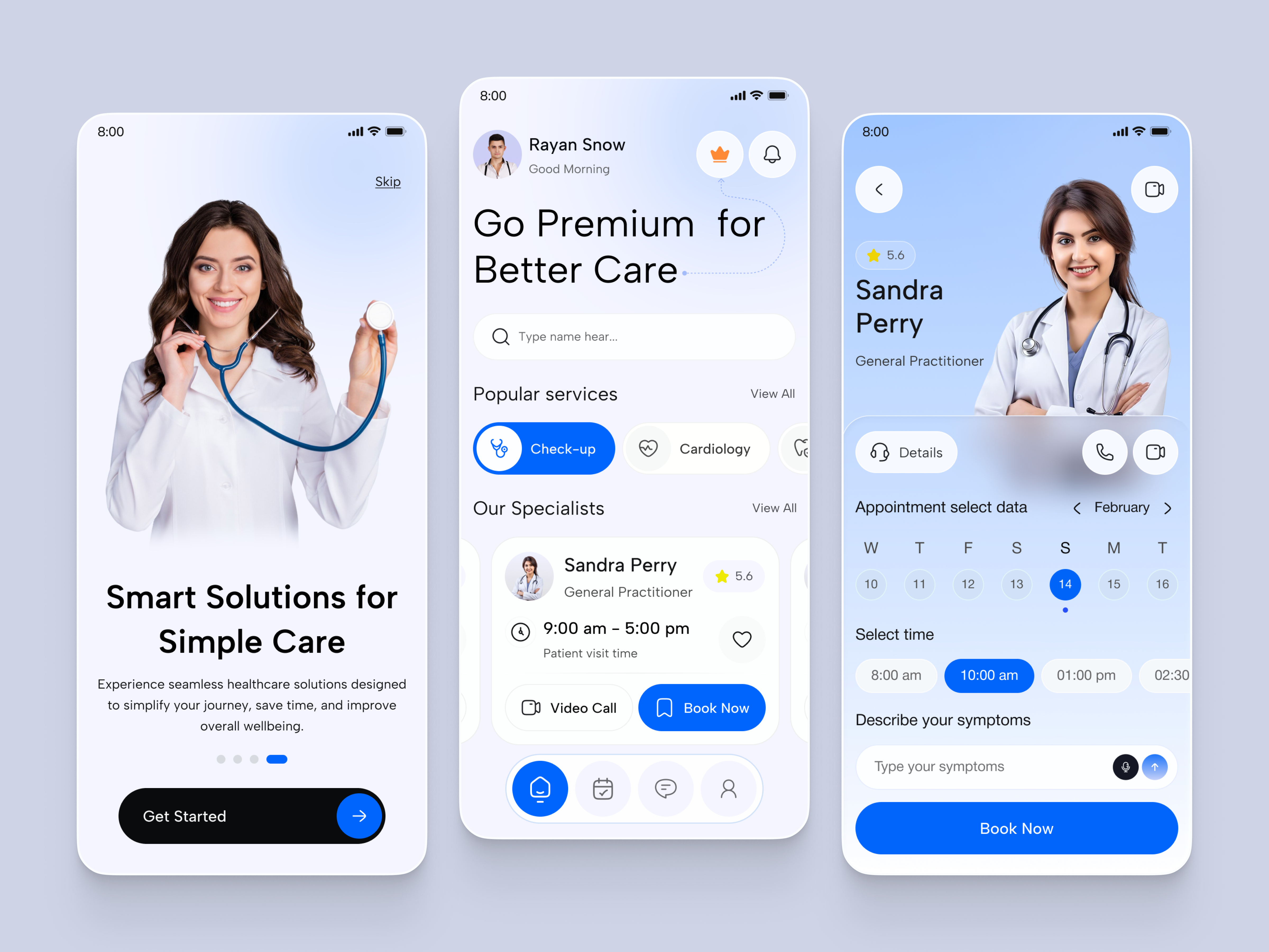 Doctor Appointment Mobile App ai app app ui appointment booking doctor doctor app doctorappointment drug health care health tech healthcare hospital medical medtech mobile mobile app online healthcare patient app skin care telemedicine uiux