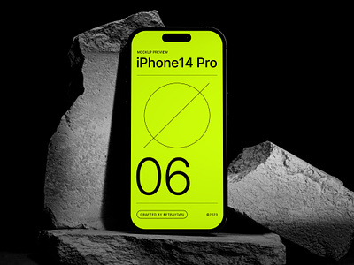 iPhone 14 Pro Mockup - 06 3d betraydan branding c4d clean dark design download iphone14pro mockup persentation psd ui
