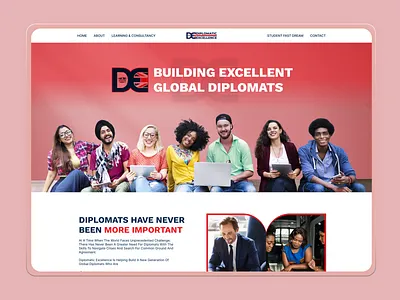 Diplomatic Excellence — Global Leadership Web Design figma design landing page design web design web development