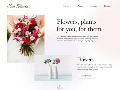 Flowers - Web Design creative design ui web webdesign website