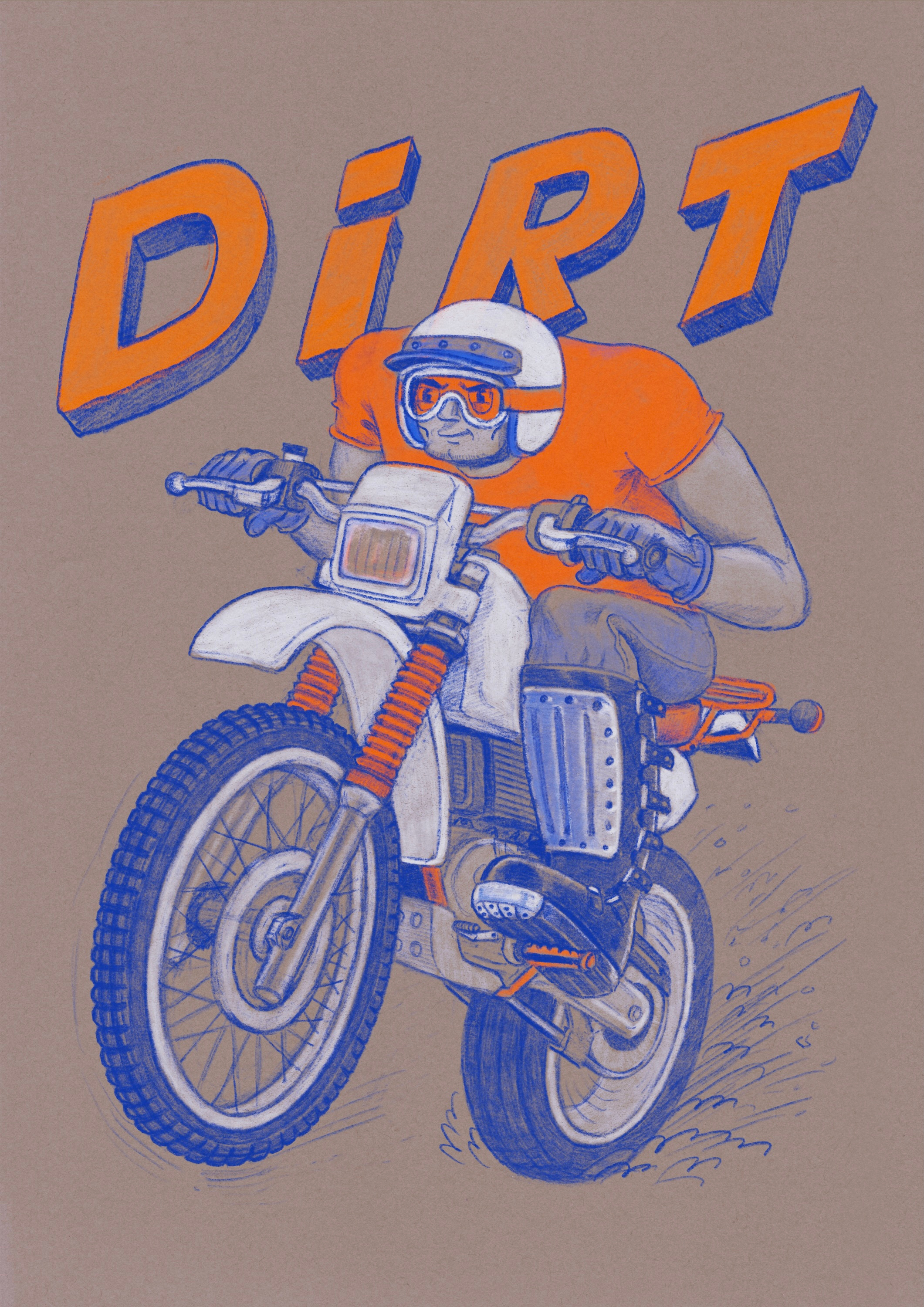 Dirt bikes digital illustration illustration motorcycle
