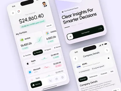Mobile App for Investment app app design application application design design interface ios app ios app design mobile mobile app mobile app design mobile design product product design service startup ui ux
