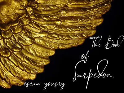The Book of Sarpedon black book branding cover gold graphic design illustration white wings