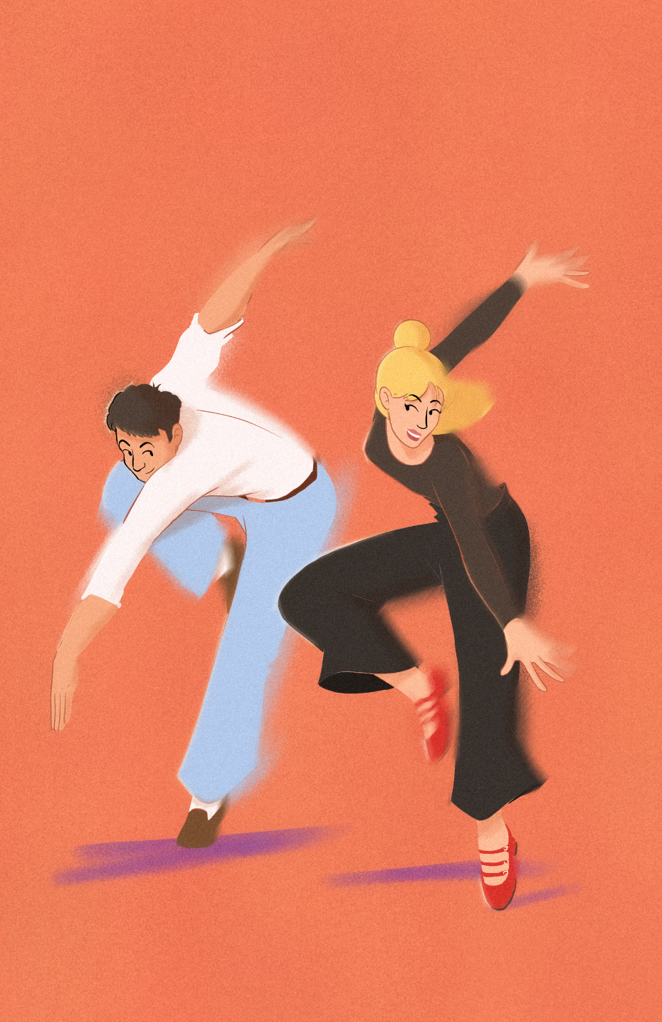 Rock dance colour dance design drawing illustration movement style