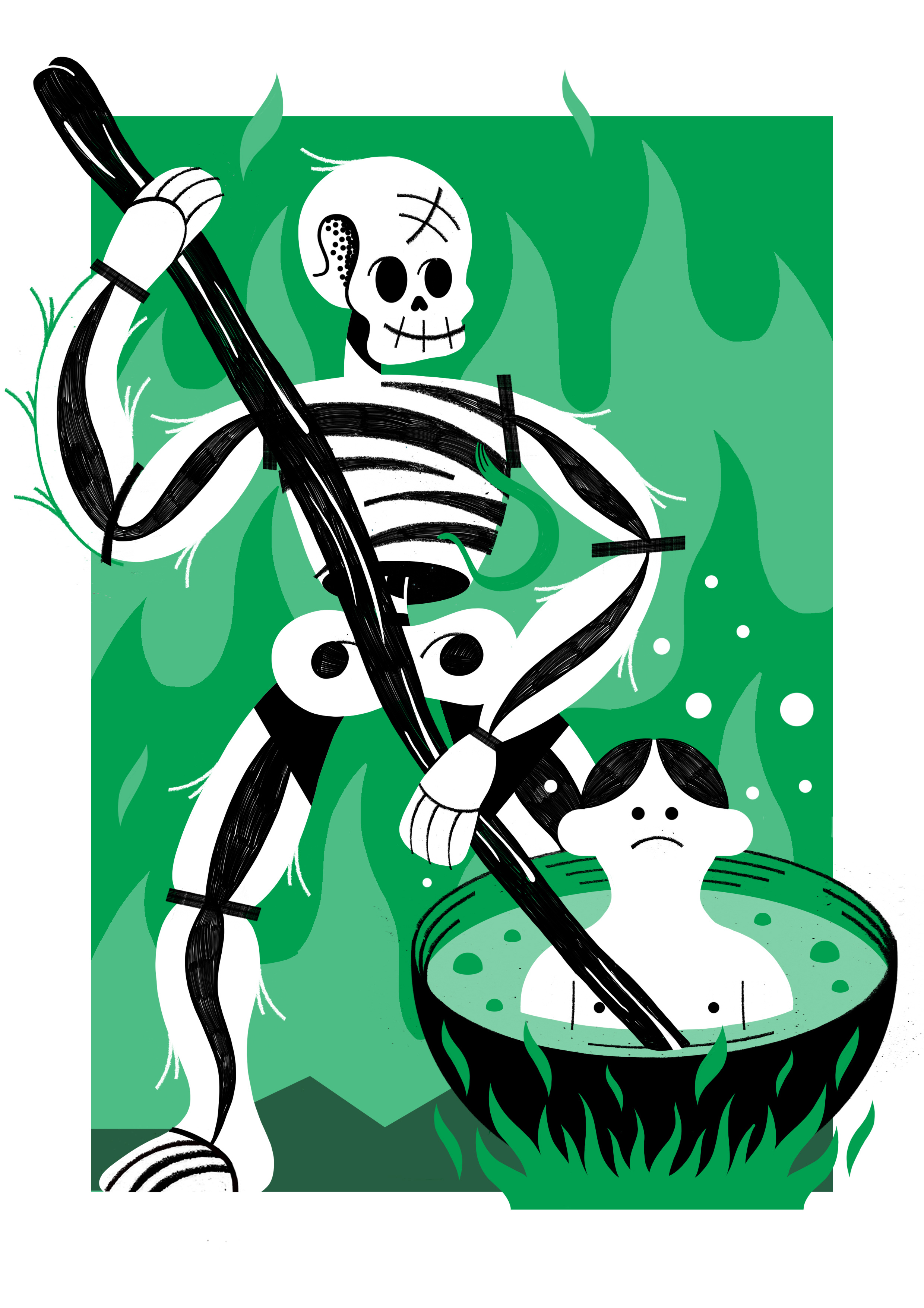 Grubs up! Risograph print colour design editorial illustration illustration print print making risograph