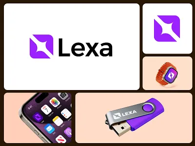 Star + Letter L: AI Tech Concept Lexa ai digital dribbble fyp graphic design illustrator lexa logo purple tech technology