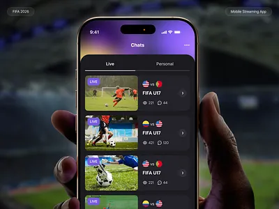FIFA World Cup 2026 app design concept animation application card chat design fifa football mobile mobile app platform sport ui uiux ux