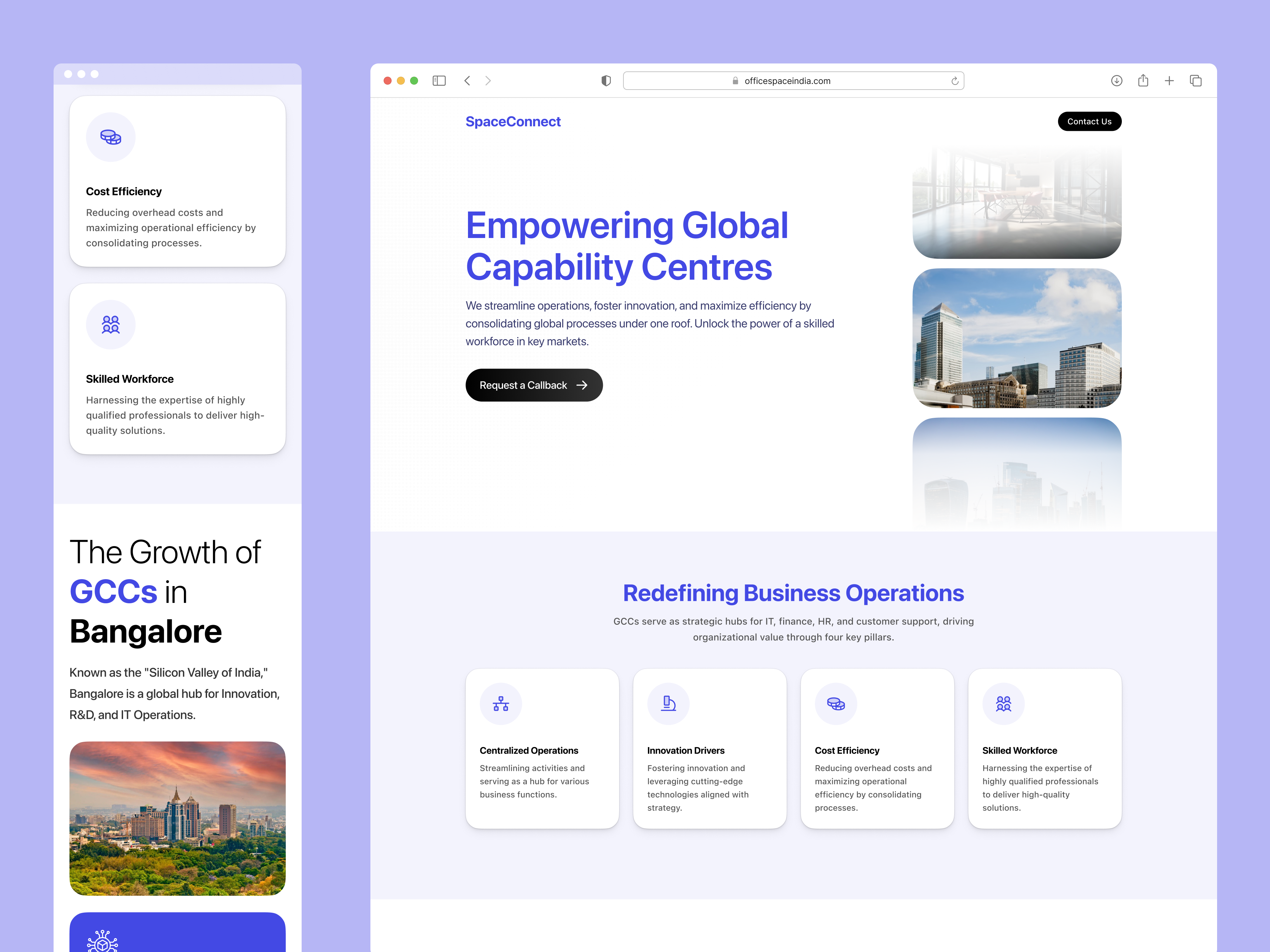 GCC Landing Page Hero UI Design b2bdesign corporatewebsite enterpriseui gcc herodesign landingpage proptech uidesign webappui webdesign
