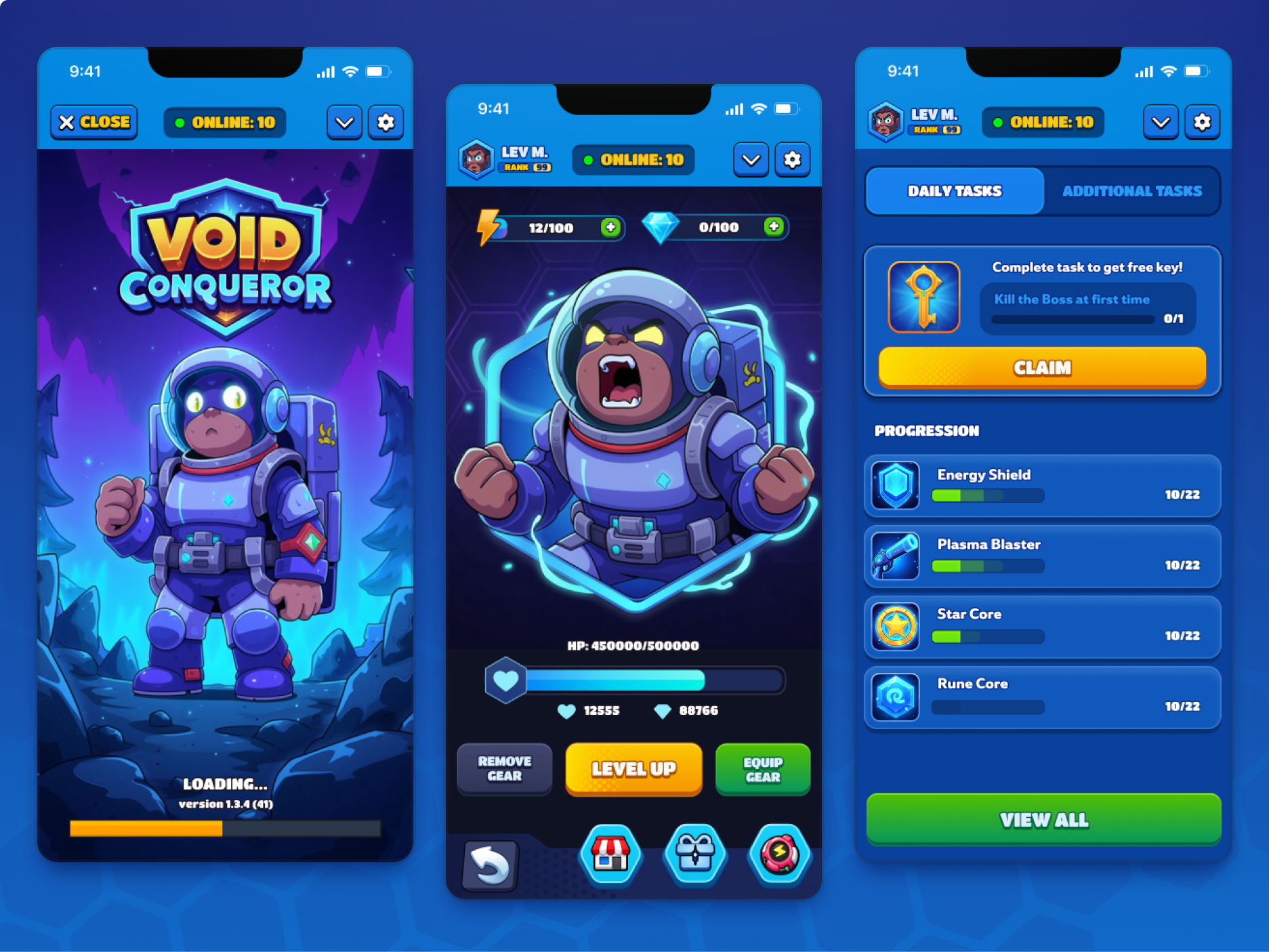 Example of Game UI/UX Design (Mobile & Desktop) 