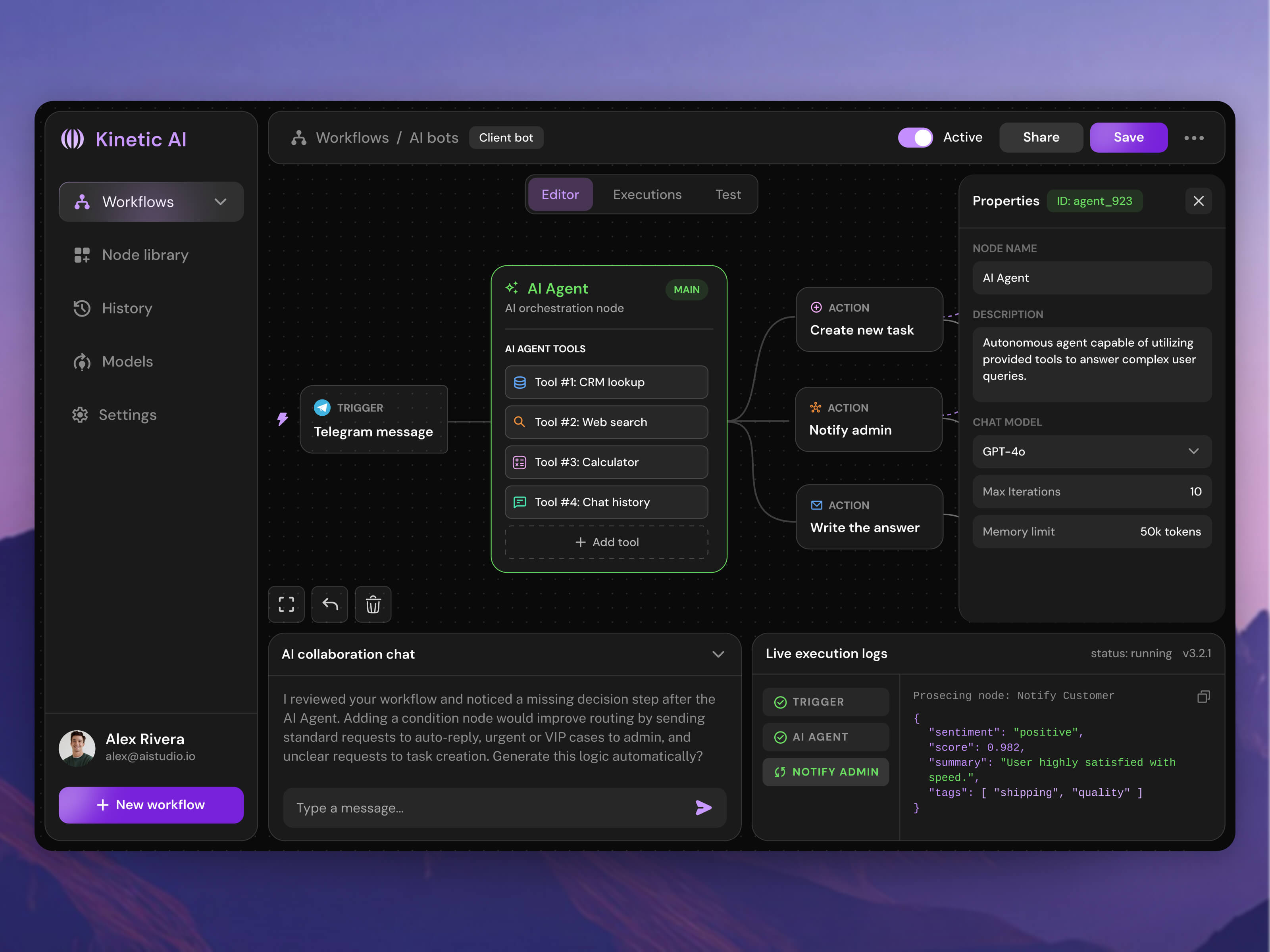 AI | AI Agent | Workflow | Dashboard Design | Web Design | UIUX ai ai agent ai assistant ai assistant design ai automation ai product ai product design dashboard design modern design product design productivity tool responsive design task execution team productivity ui ux web design web interface design workflow workflow automation