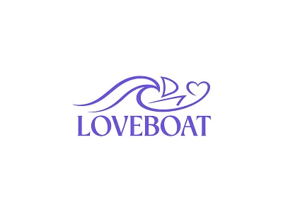 Loveboat Logo Design boat logo brand design branding graphic design logo logo design love logo
