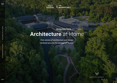 Architecture at Home Microsite animation figma home page transitions webflow website