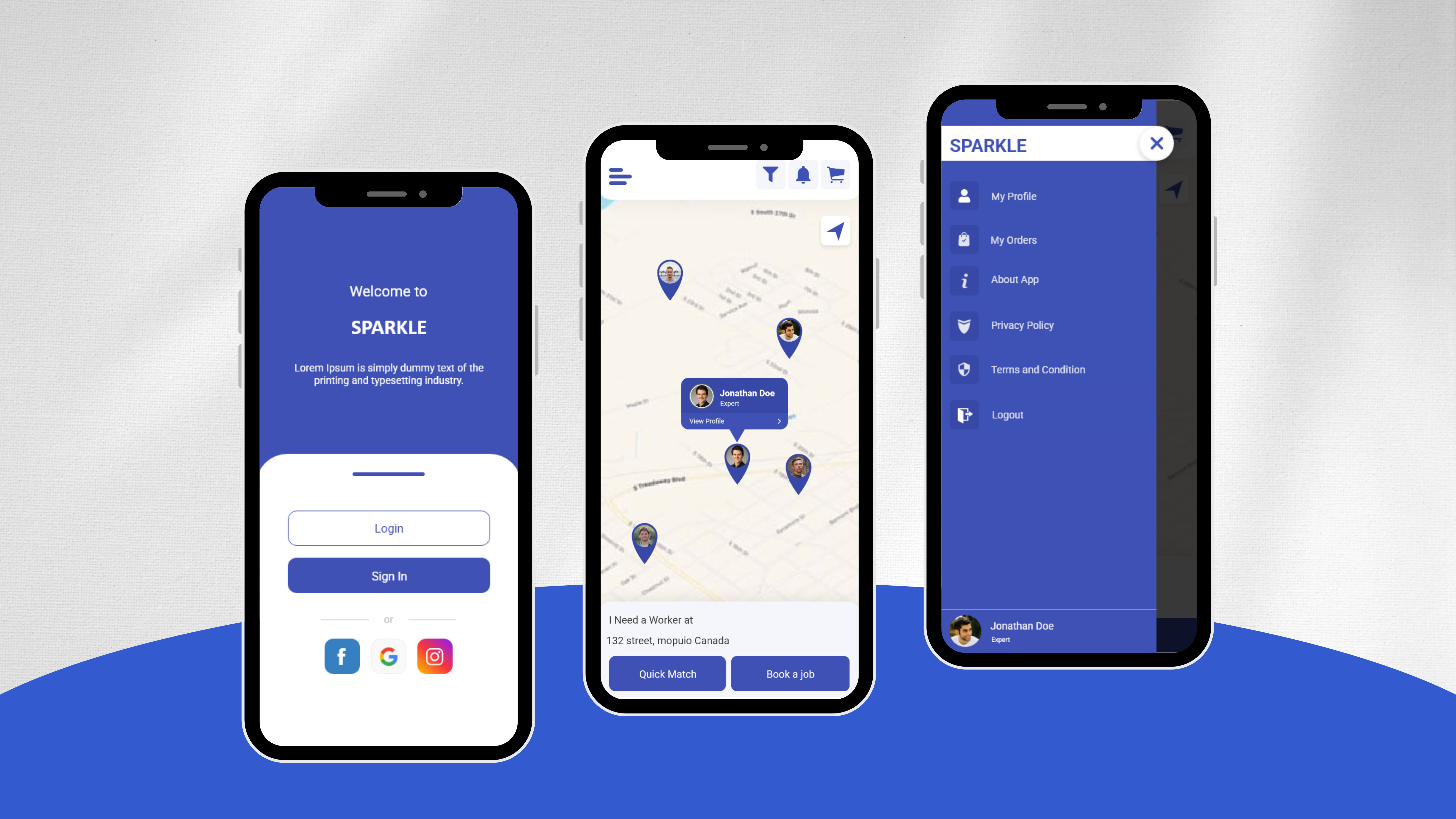 Sparkle - Seamless On-Demand Home Cleaning App 3d animation app branding design graphic design illustration logo motion graphics ui ux vector