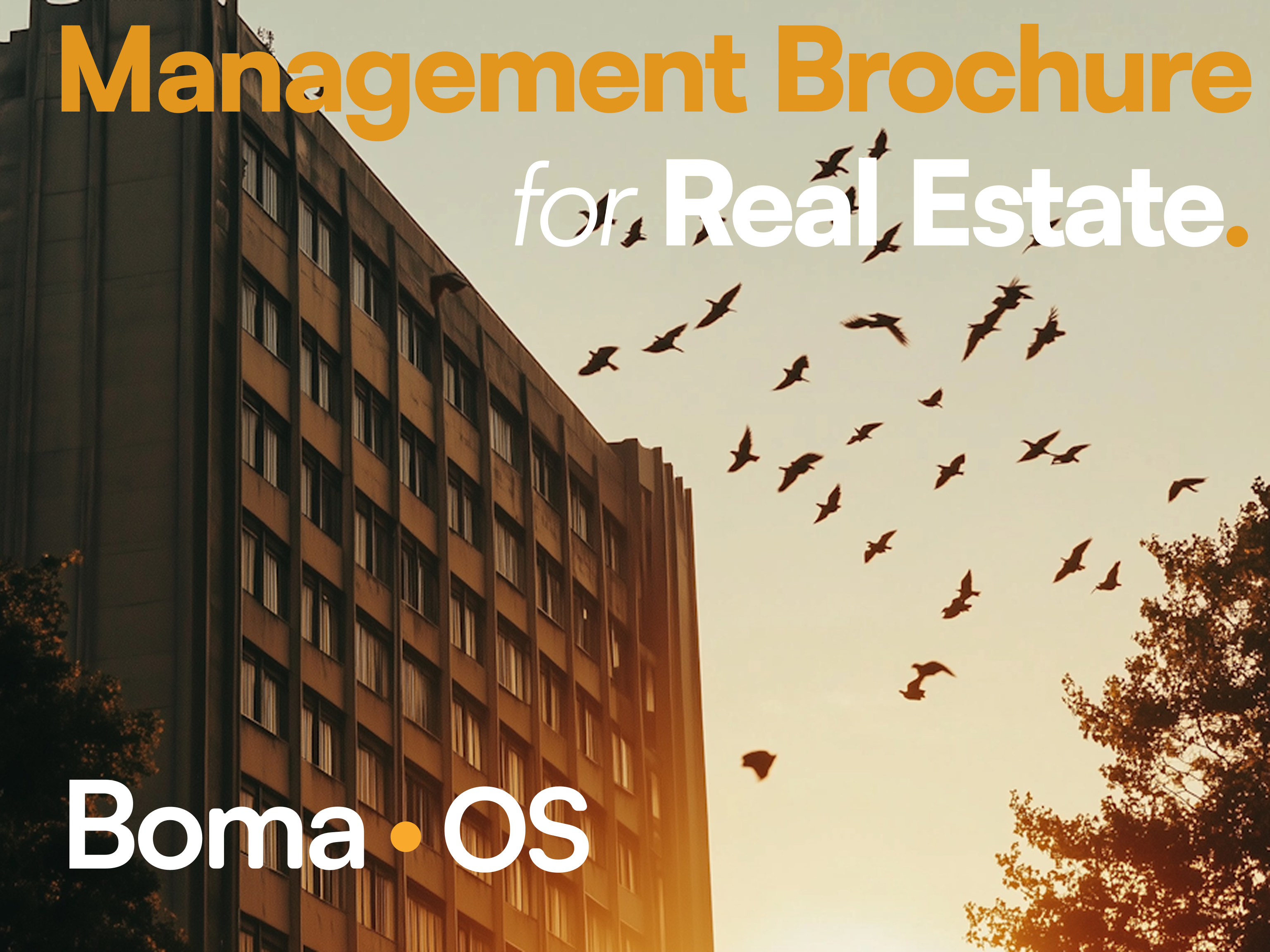 Modern real estate management brochure branding brochure design editorial editorial design graphic design orange real estate ui white