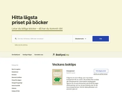 Bokfynd.nu Redesign Concept design graphic design typography ux