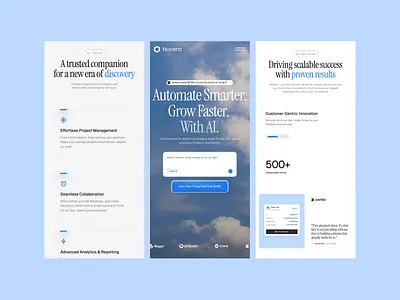 Novera – SaaS Analytics App Design 3d animation app app design branding design figma graphic design illustration logo mobile app motion graphics ui uiux ux web design