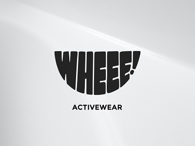 Wheee! Activewear activewear branding contemporary fun gym clothing gymwear handdrawn happiness happy logo illustrator joy logo logo design mouth procreate smiling vector wheee workout