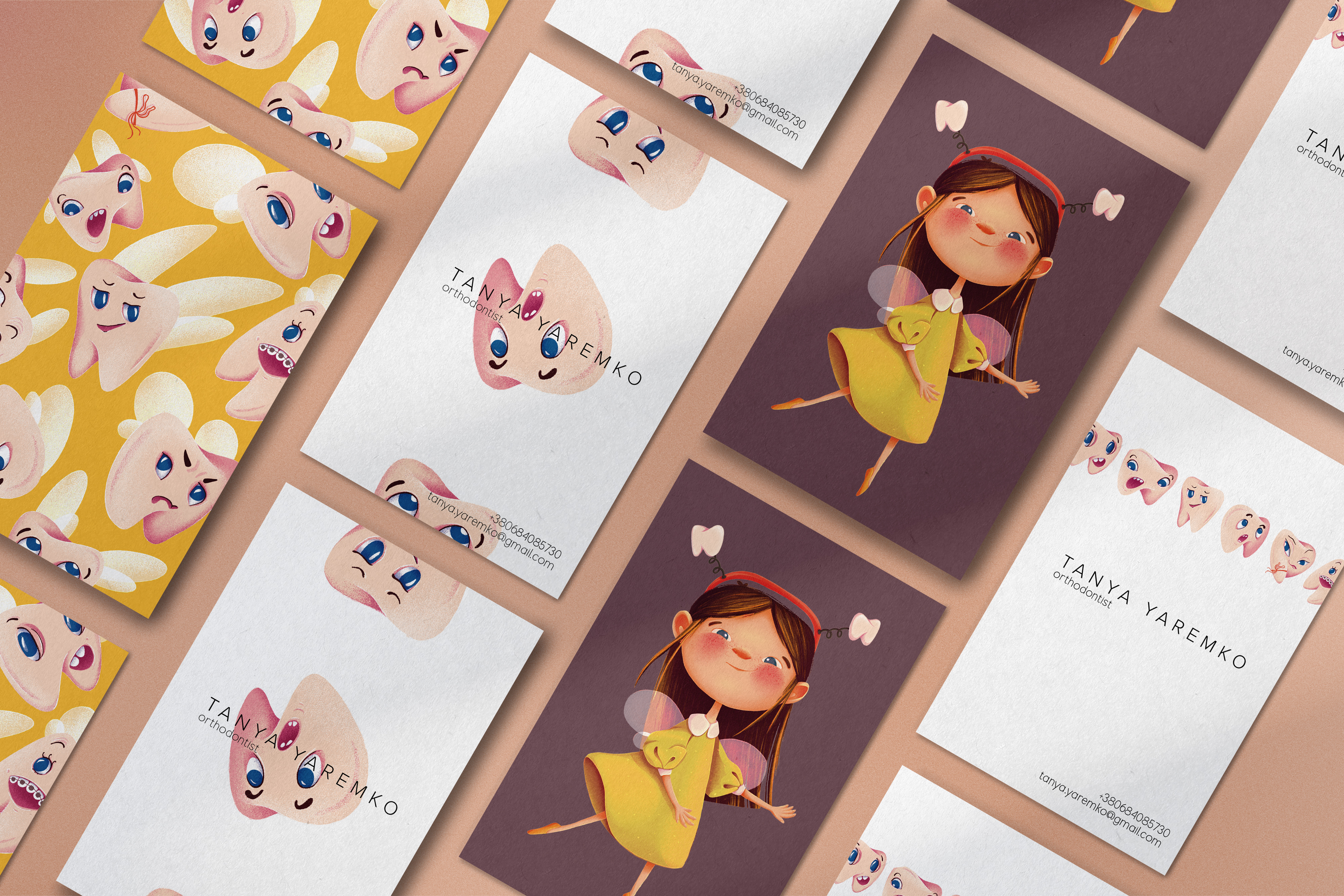 Illustrated Business Card Design for a Children’s Orthodontist business card design childrens branding childrens illustration dental dental branding illustrated business card kids illustration orthodontic branding pediatric orthodontist print design