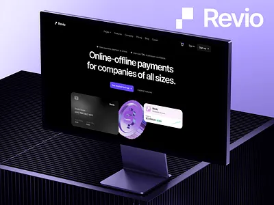Revio - Saas Website Design banking app card issuing website finance fintech fintech website landing page landing page design saas saas design saas elements saas landing page saas website wallet web web design website website design