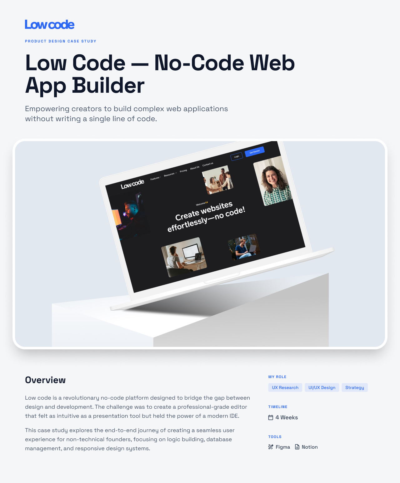 App Builder - Product Design app builder convergent thinking dashboard definition discovery divergent thinking figma iteration lowcode no code notion strategy ui uiux case study uiux design ux ux research