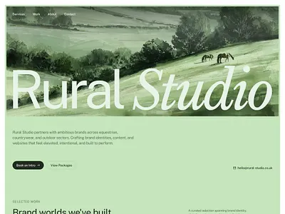 Rural Studio — Premium Brand & Website Design (Landing Page) art direction brand identity branding creative agency editorial design landing page luxury design minimal design portfolio website typography web design website ui