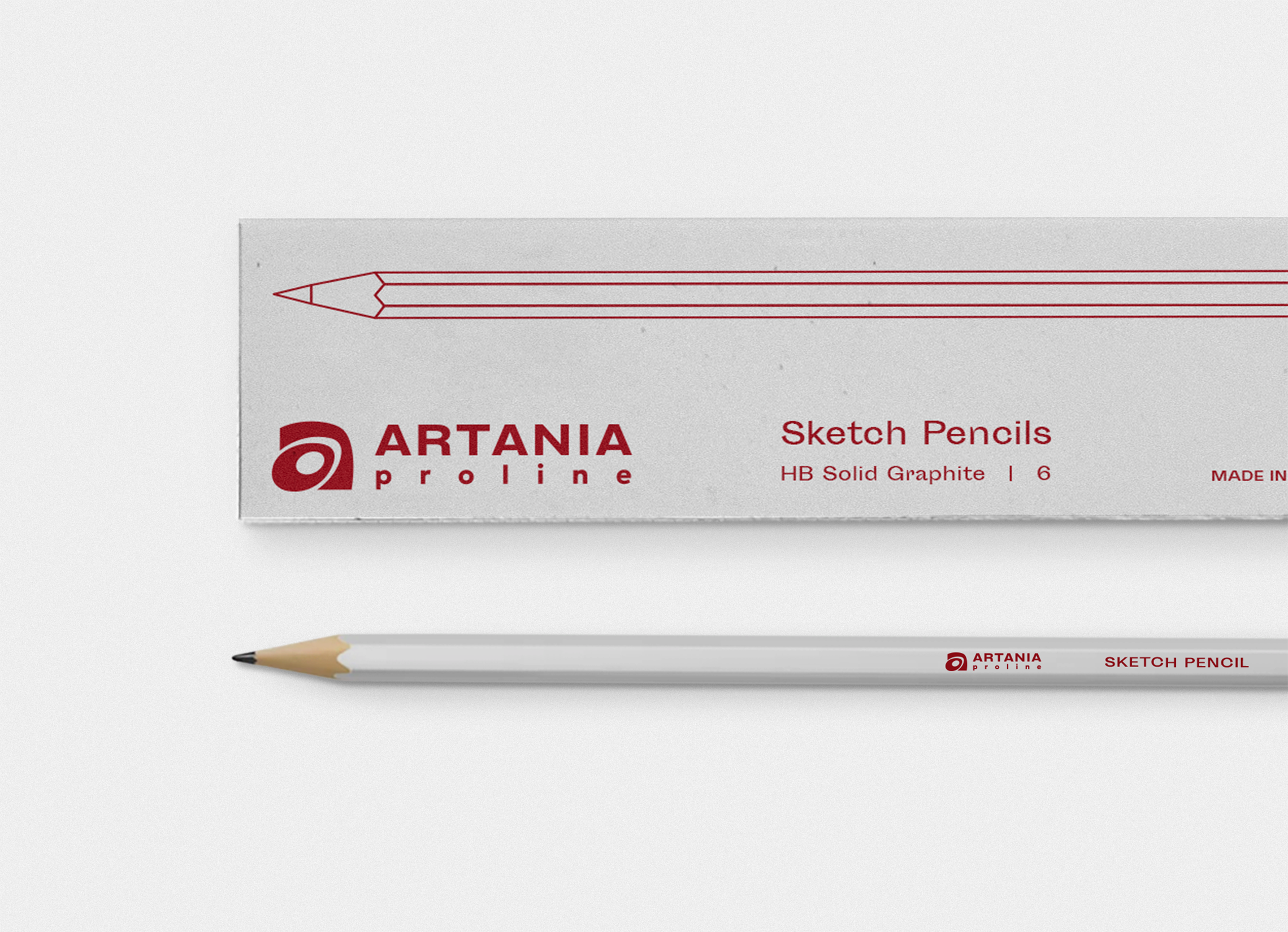 Brand Identity for Professional Art Supplies art supplies brand identity logo minimal product branding professional red stationery typography