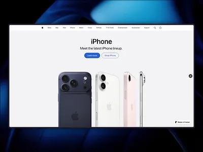 Apple NavBar — Framer Component animation apple design framer graphic design navigation ui