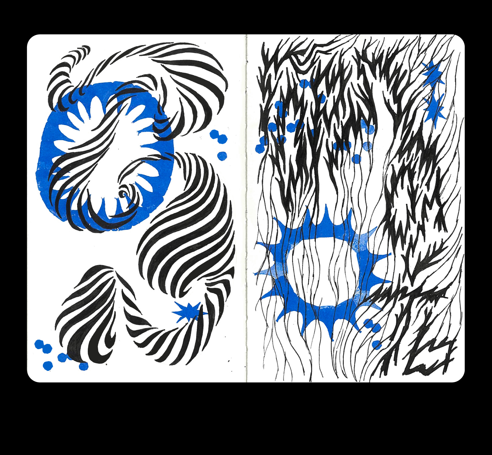 A spread from a sketchbook craft design graphic design illustration sketchbook typography