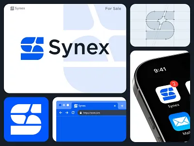 Synex logo abstract logo brand brand identity branding design icon identity logo logo design logo designer logo mark logotype minimalist logo modern logo monogram logo professional logo s logo tech logo technology vector