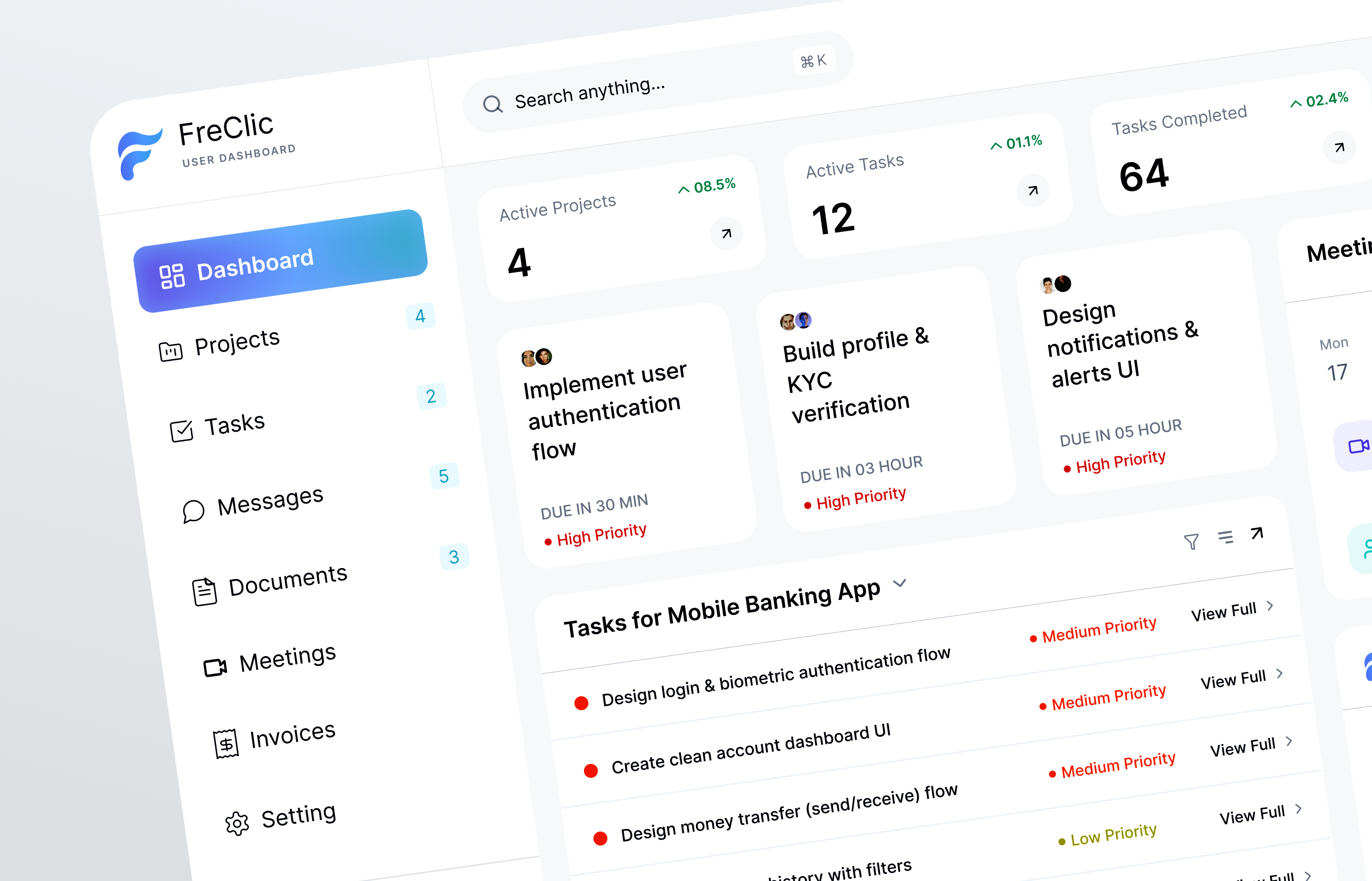 Modern SaaS Dashboard for Task & Project Management) admin dashboard animation app dashboard dashboard ui designer graphic design landing page logo mobile product designer productivity dashboard saas dashboard saas ui task management ui ui ux design ux web app design website