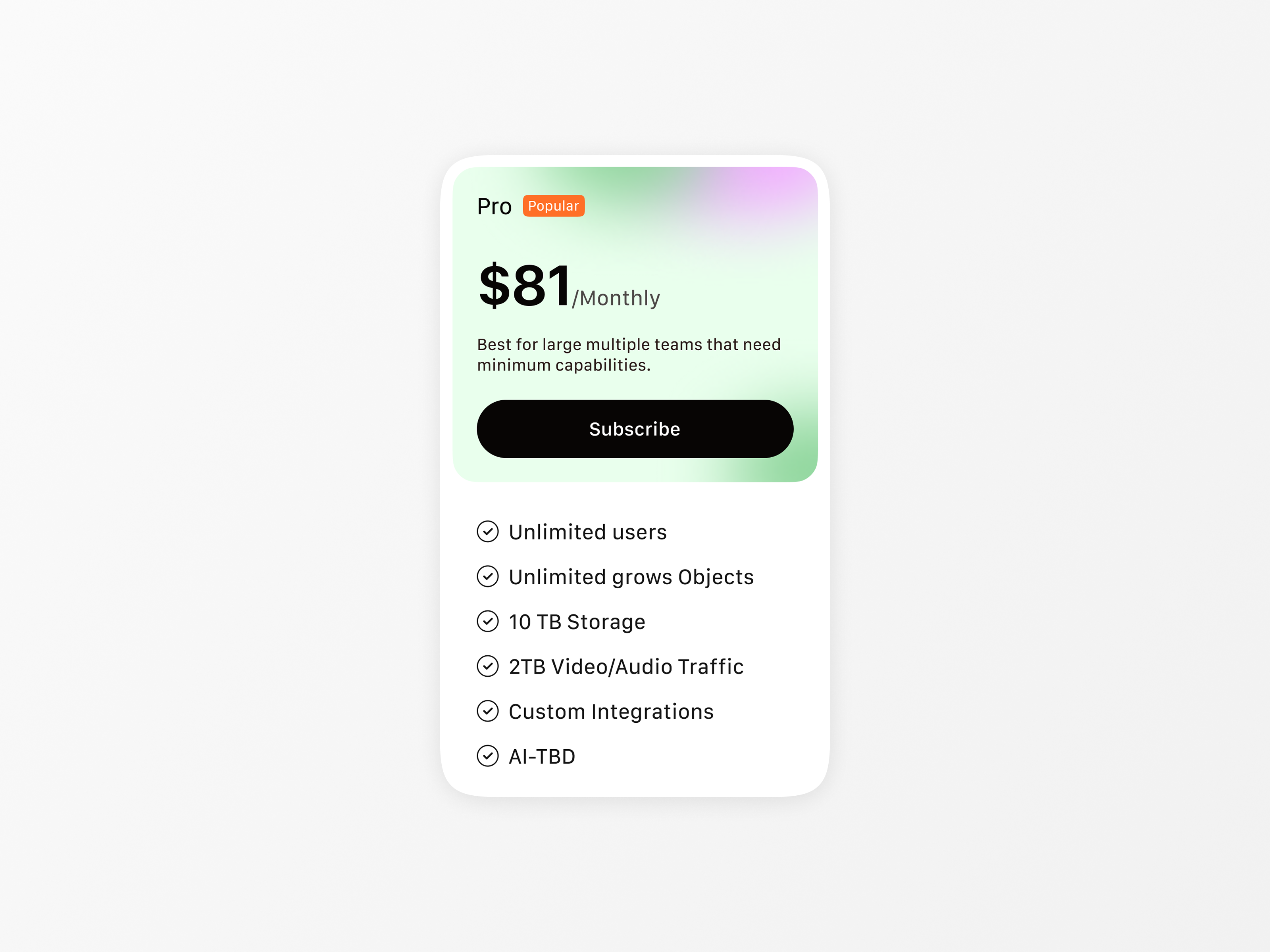 Not Just Pricing - A Premium SaaS Experience in Every Plan business cards cards ui landing page light mode pagina web plans page price pricing pricing card pricing page pricing plan pricing table saas sitio web software subscriptionui web design webdesign website