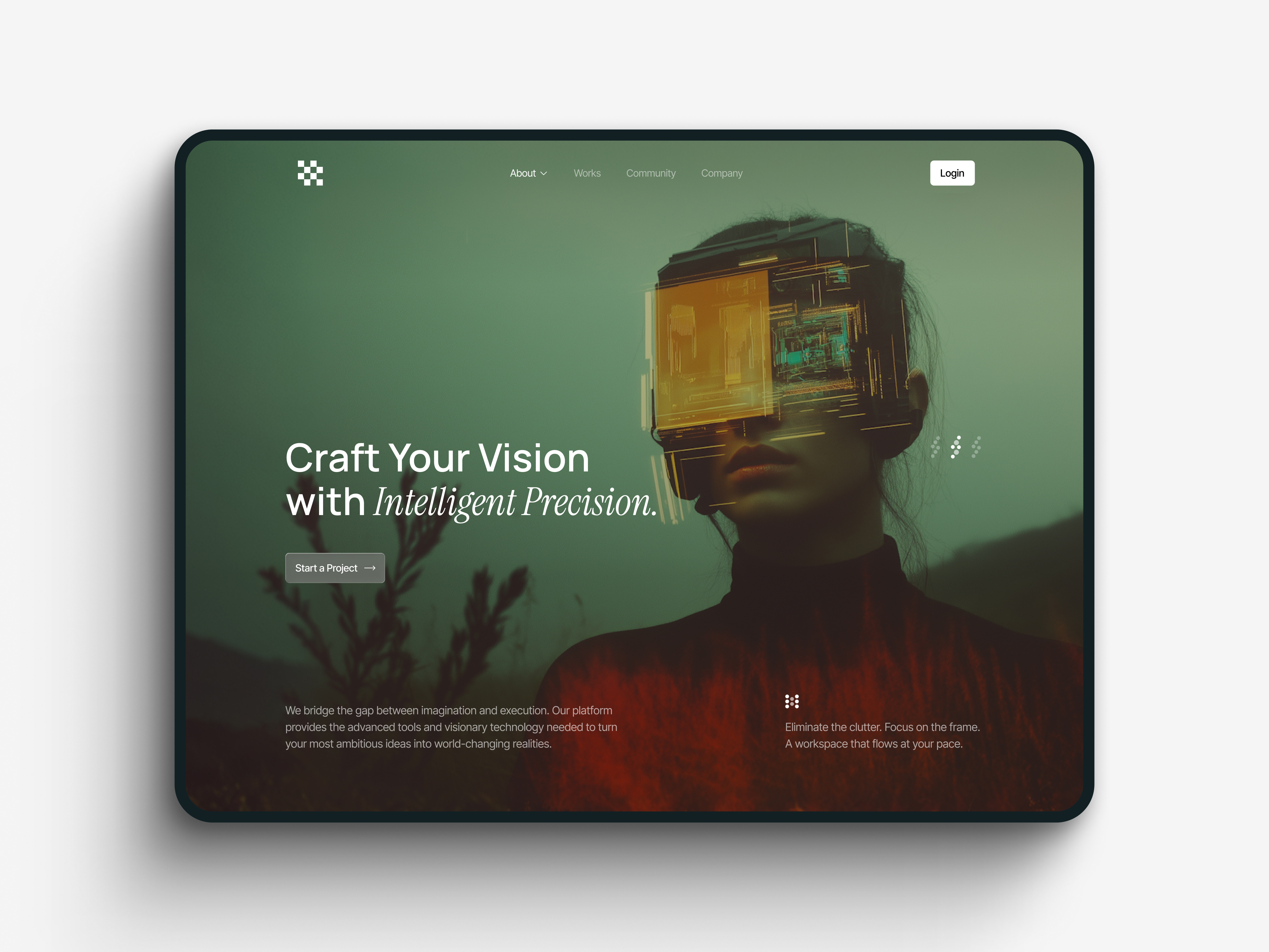 Craft Your Vision | AI-Powered Hero Section 2026 trends ai interface glassmorphism hero section uidesign ux inspiration web design