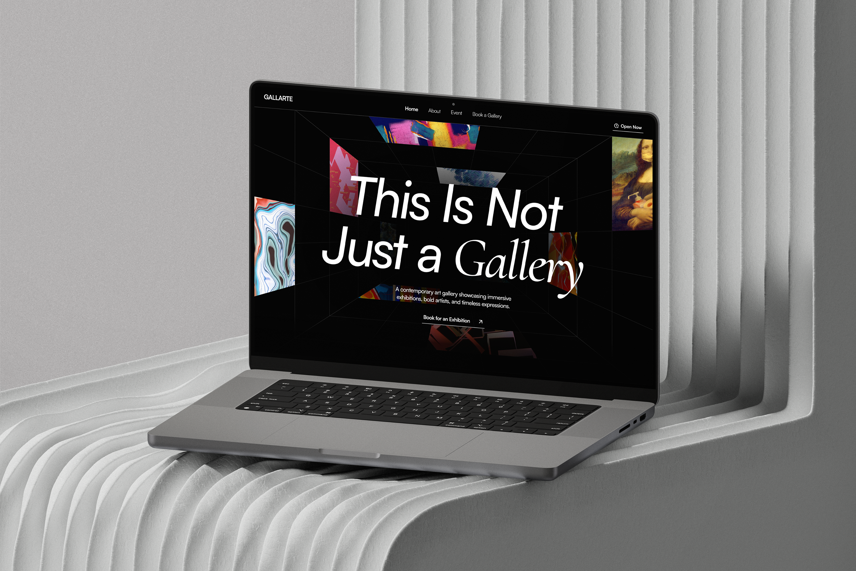 Gallarte - Art Gallery Landing Page art art gallery art gallery landing page art website contemporary contemporary art gallery darkmode website exhibition exhibition landing page exhibition website gallarte gallery landing page landing page luxury design minimal design modern landing page portfolio ui design unique landing page web design