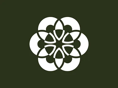 Premium Abstract Symmetrical Floral Logo abstract branding circle design floral flower geometric harmony icon illustration interlocking logo luxury motif ornament petal premium refined symbol symmetry