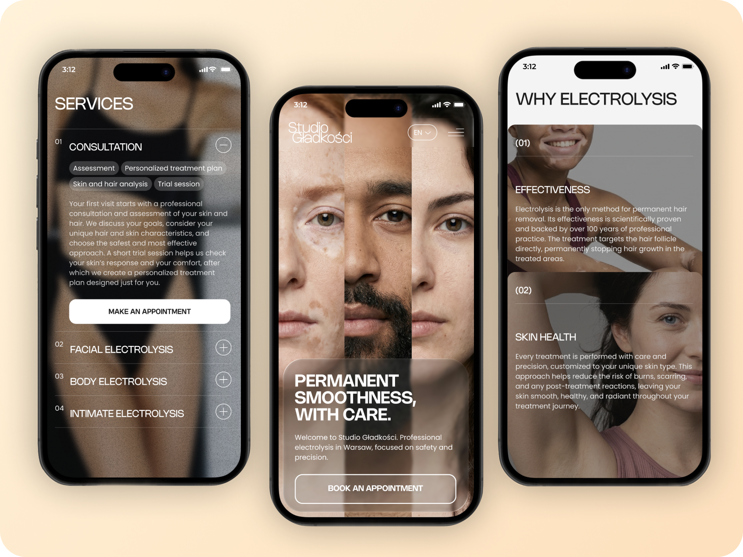 Electrolysis Studio Mobile Website — UI/UX Design 3d animation branding dashboard dashboarddesign datavisualization design dribbbleportfolio graphic design illustration logo motion graphics ui