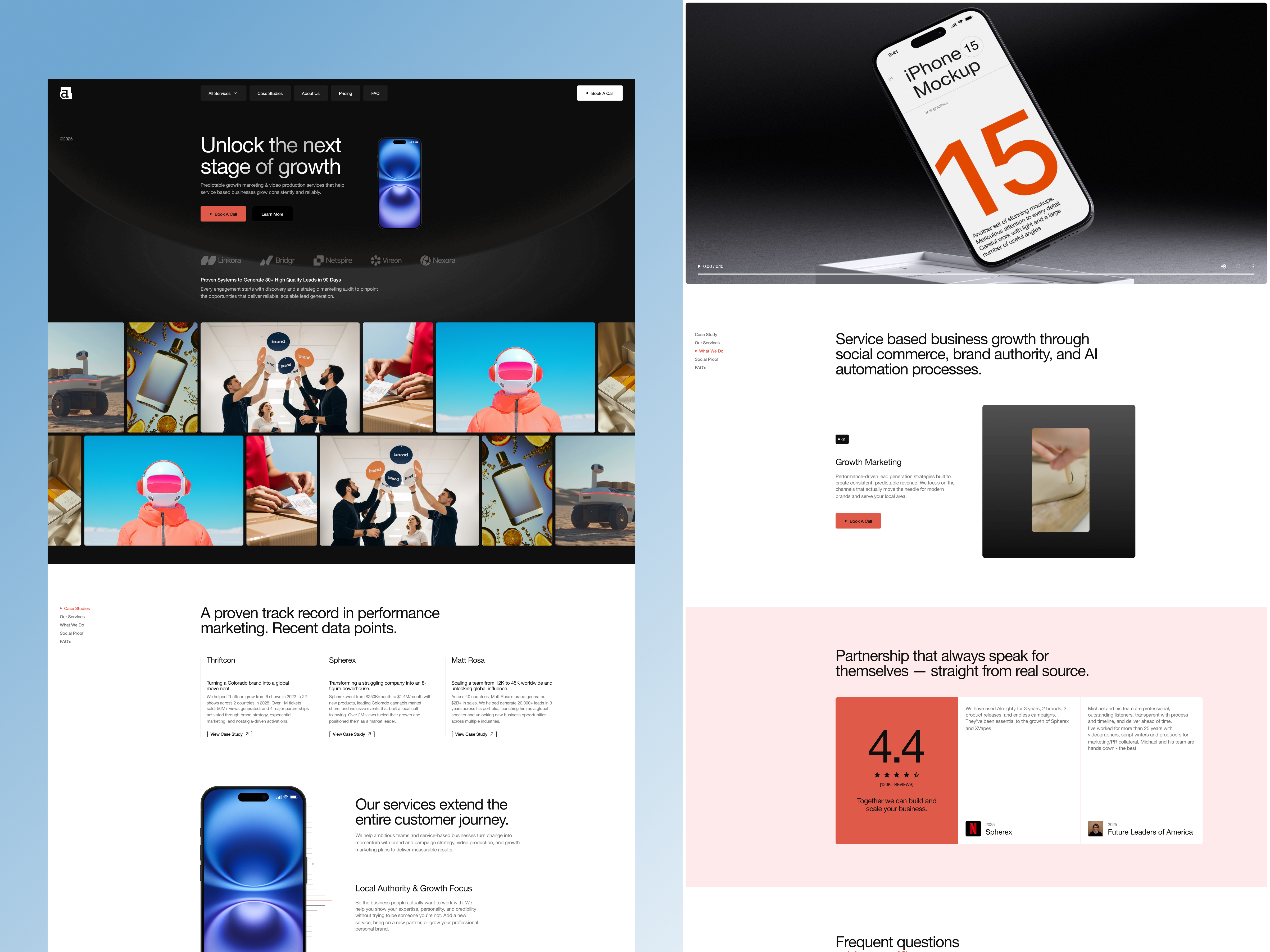 🚀Almighty Denver – Creative Video Production & Marketing Agency branding design figma figmadesign illustration landing page madeinwebflow nocode ui webflow