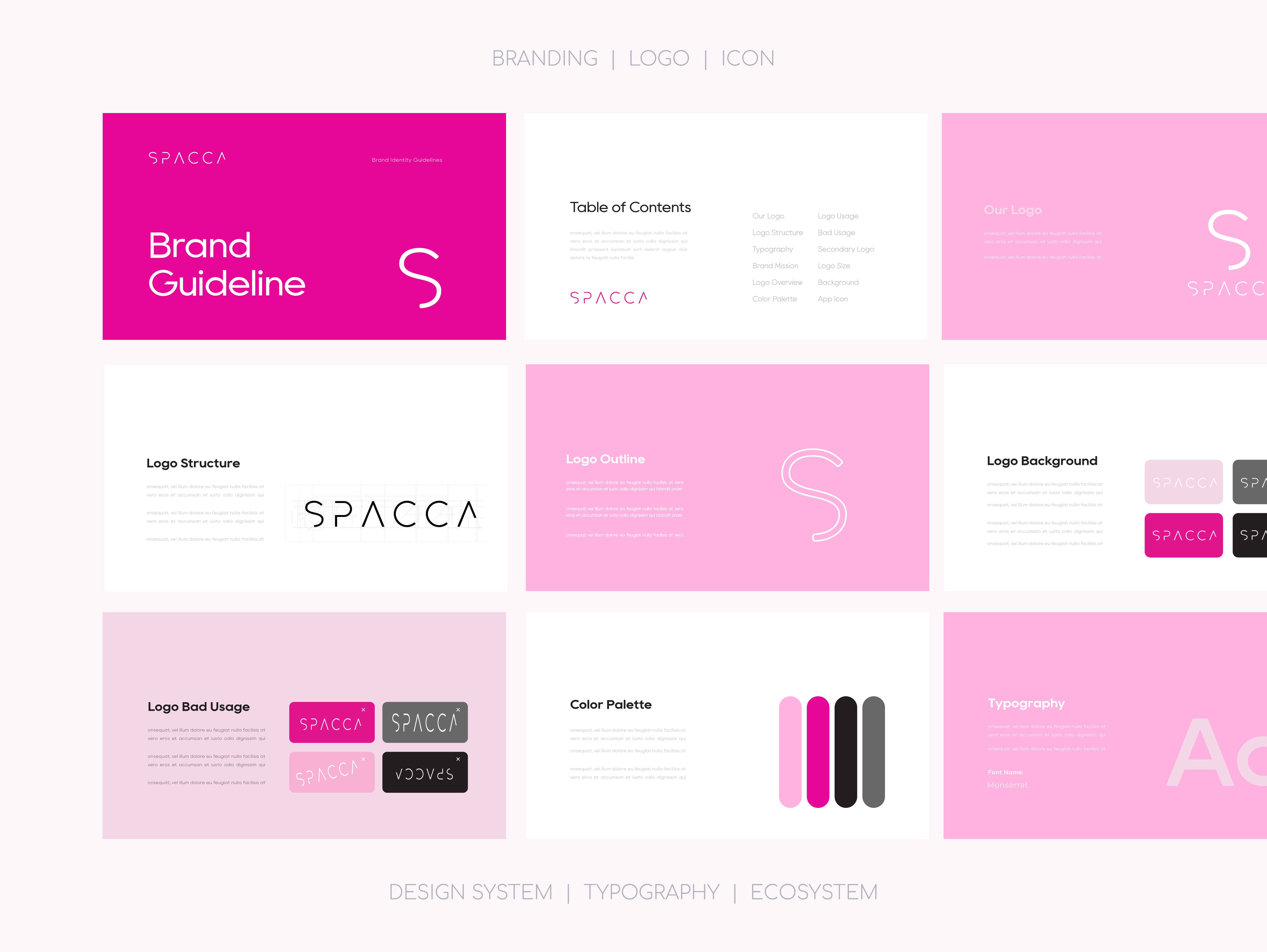 SPACCA Fitness Branding System amazon store app bold branding brand identity brandbook branding color palette design fitness graphic design icon ilustration logo logotype structure minimalistic logo mobile interfaces social media sport brandig ui website