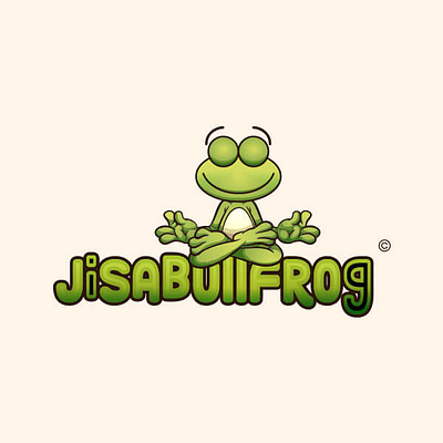Jisa Bull Frog Logo Design branding design graphic design illustration logo typography vector