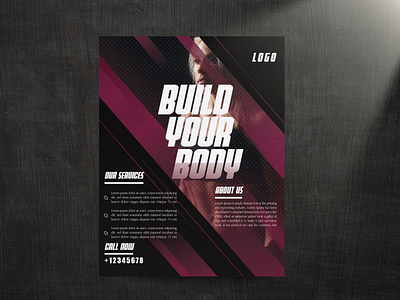 Gym Flyer Design adobe adobe illustrator creative custom flyer design designer fiverr graphic design gym gym flyer gym flyer design illustrator