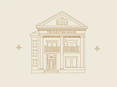 Boston House Branding branding design digital illustration graphic design illustration logo