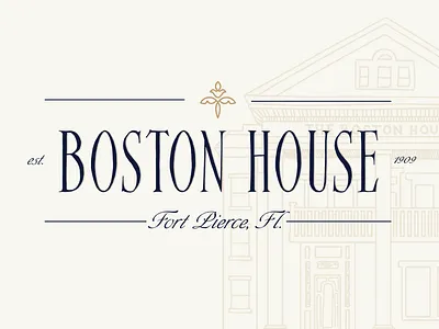 Boston House Branding branding design digital illustration graphic design illustration logo typography
