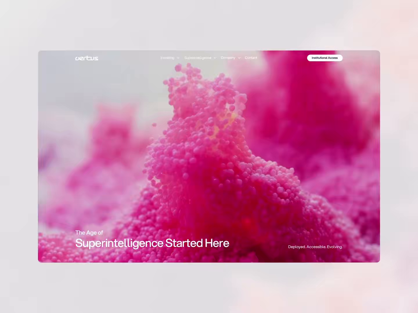 Example of Vertus AI Company Website