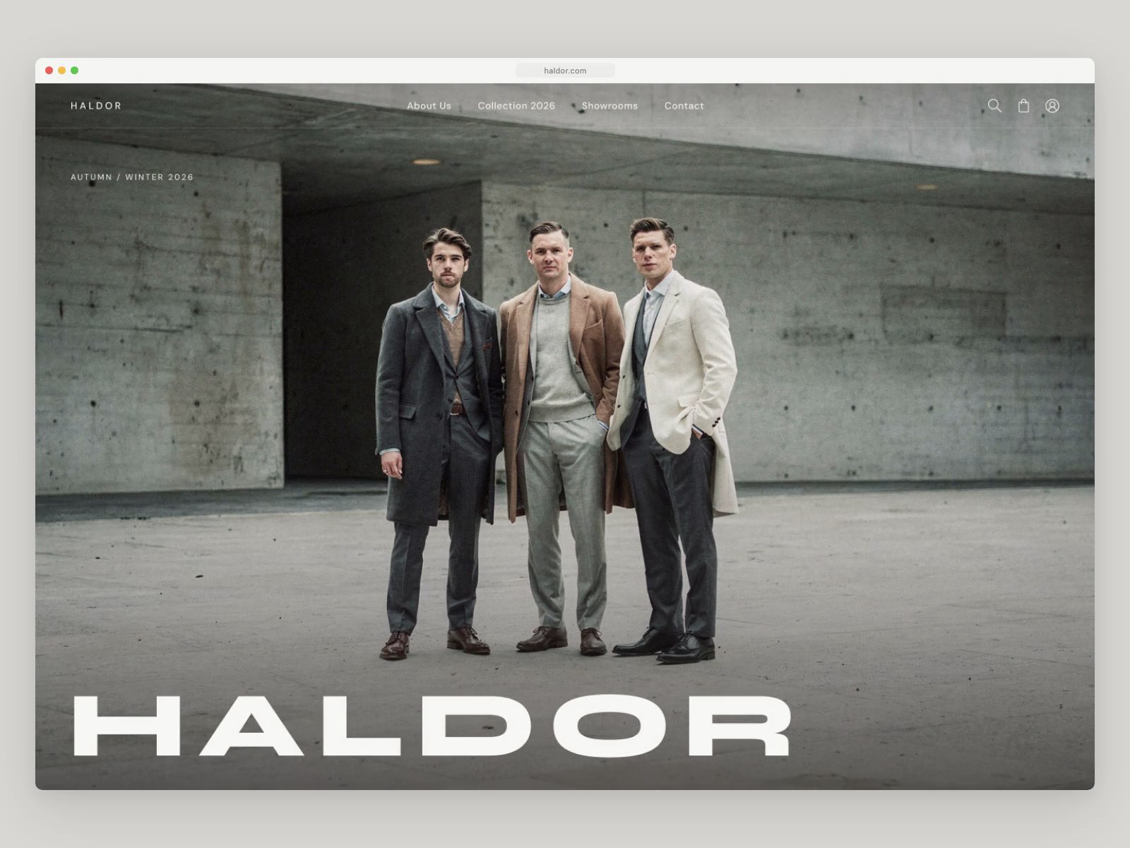 Luxury Menswear Ecommerce Website Design