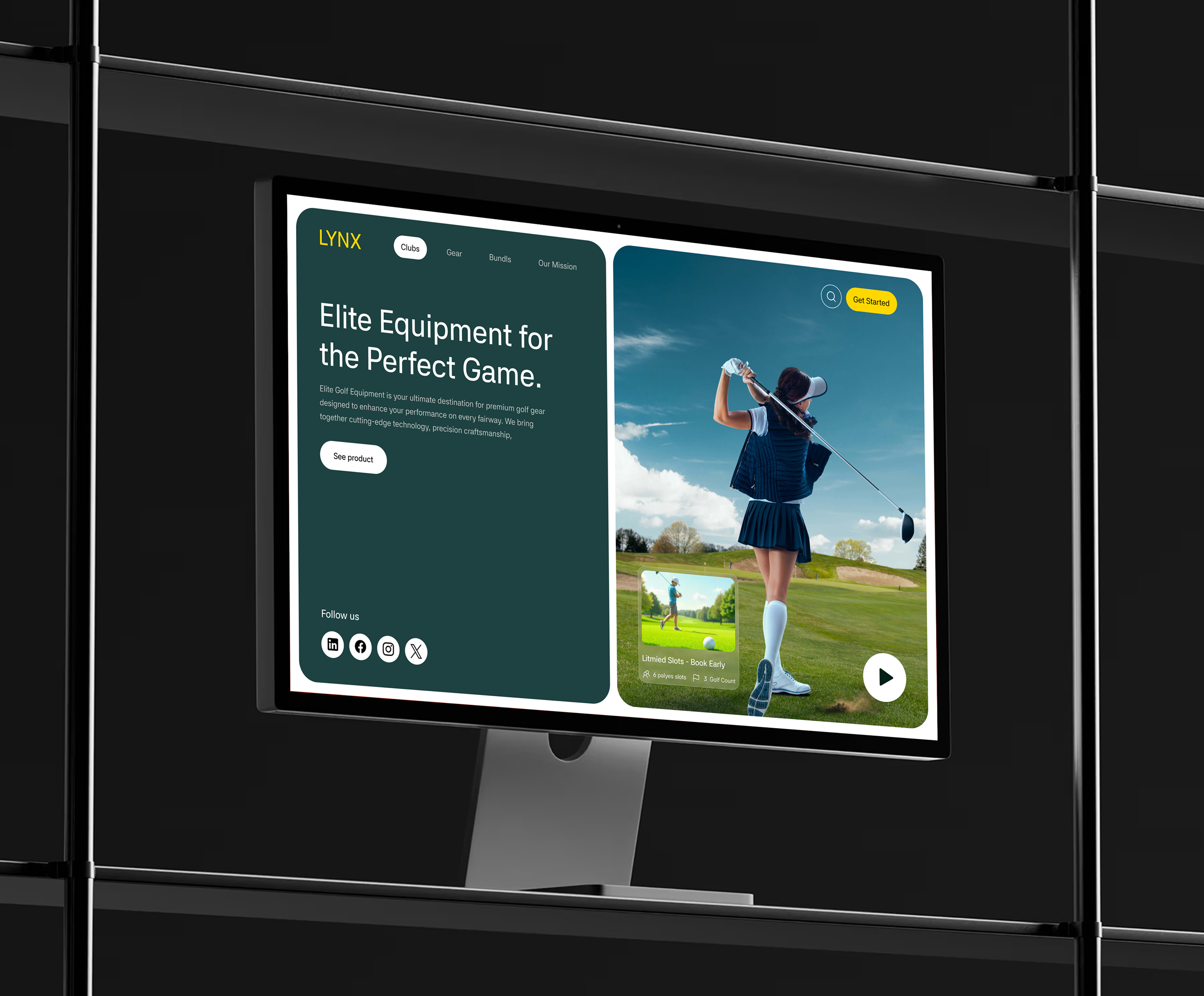 Premium Golf Equipment Landing Page UI ⛳ branding design golf landing page luxury market marketplace minimal online shop sport ui design uiux web design website