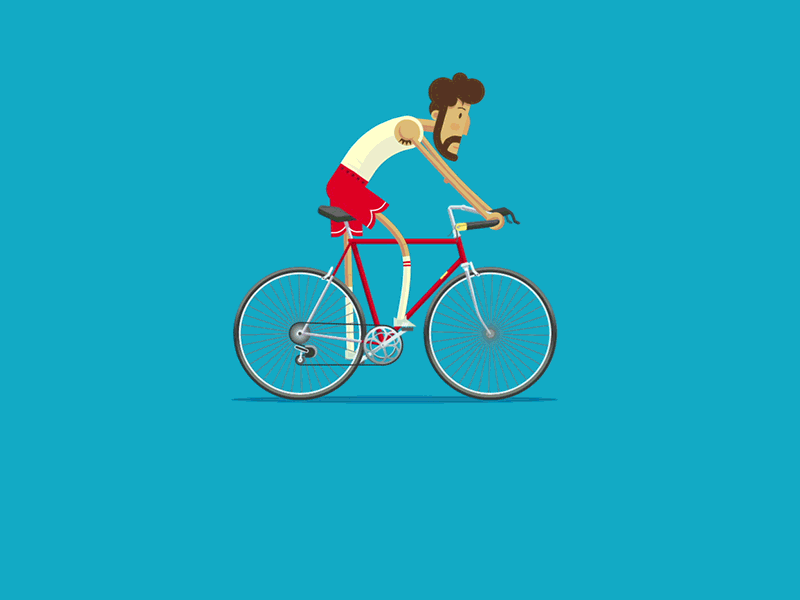 Cycling Gif Animation animation design graphic design illustration motion graphics vector